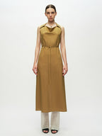 Swing Neck Sleeveless Lace-up Dress