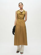 Swing Neck Sleeveless Lace-up Dress
