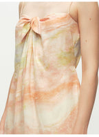 Print Tie Midi Dress