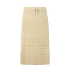 Yellow Straight Knitted Skirt