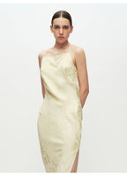 Champagne Jacquard Suspender Dress