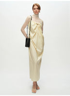 Yellow Tie Knot Suspender Dress