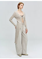 Rib Long Sleeve Cardigan Sweater