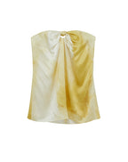 Yellow Printed Hollow Out Tube Top
