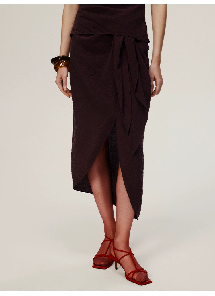 Purple Knot Long Skirt