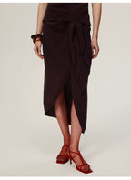 Purple Knot Long Skirt