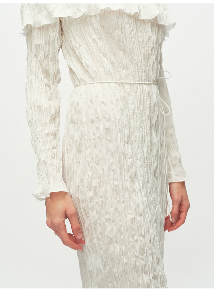Off Shoulder Long Sleeve Maxi Dress