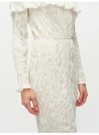 Off Shoulder Long Sleeve Maxi Dress