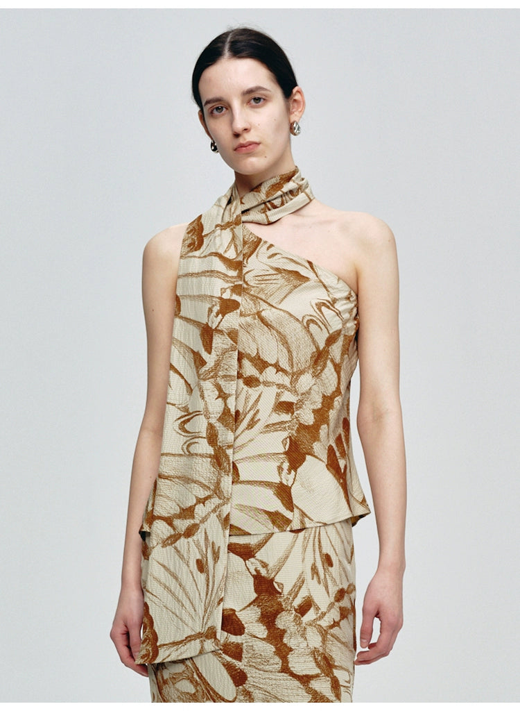 Butterfly Print Tube Top