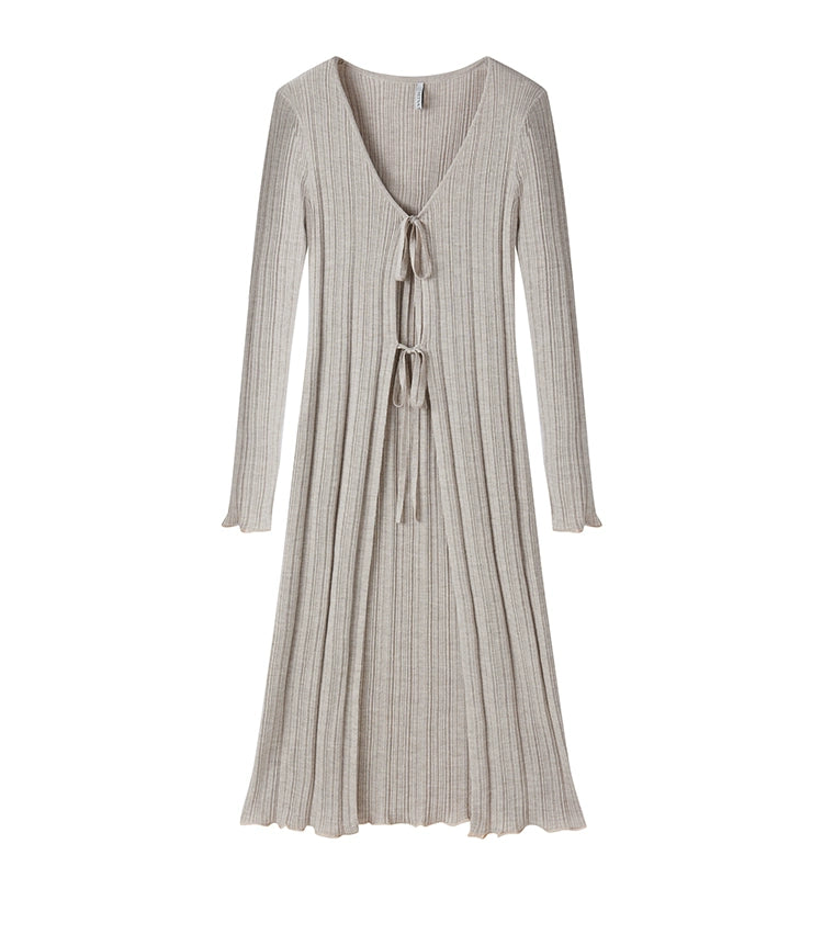 Rib Long Sleeve Cardigan Sweater