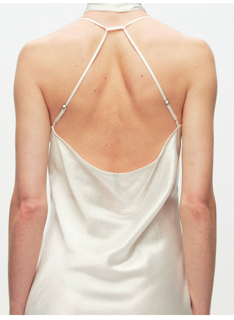 Rose Hollow Out Open Back Dress