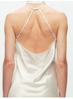 Rose Hollow Out Open Back Dress