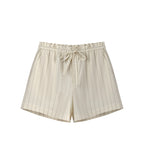 Striped Elastic Loose Shorts