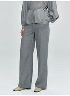 Gray Elastic Loose Trousers
