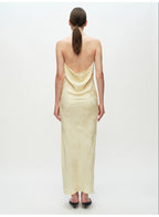 Champagne Jacquard Suspender Dress