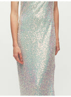Sequins Halter Open Back Party Dress