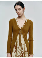Rib Long Sleeve Cardigan Sweater