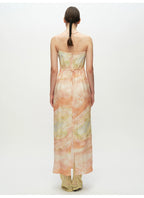 Print Tie Midi Dress