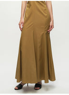 Solid One Shoulder Tie Maxi Dress