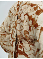 Turtleneck Butterfly Print Loose Top