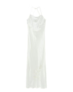 Rose Hollow Out Open Back Dress