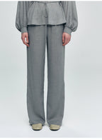 Gray Elastic Loose Trousers