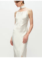 Rose Hollow Out Open Back Dress