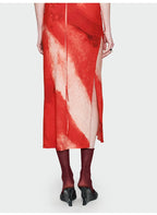 Red Print Backless Dress