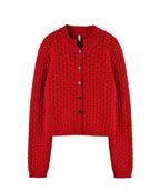 Plaid Short Cardigan Sweater