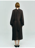 Dark Brown Turtleneck Loose Dress