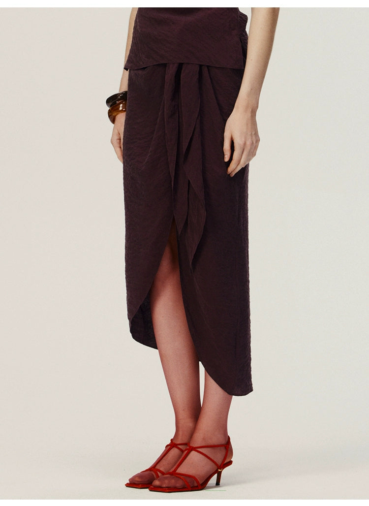 Purple Knot Long Skirt