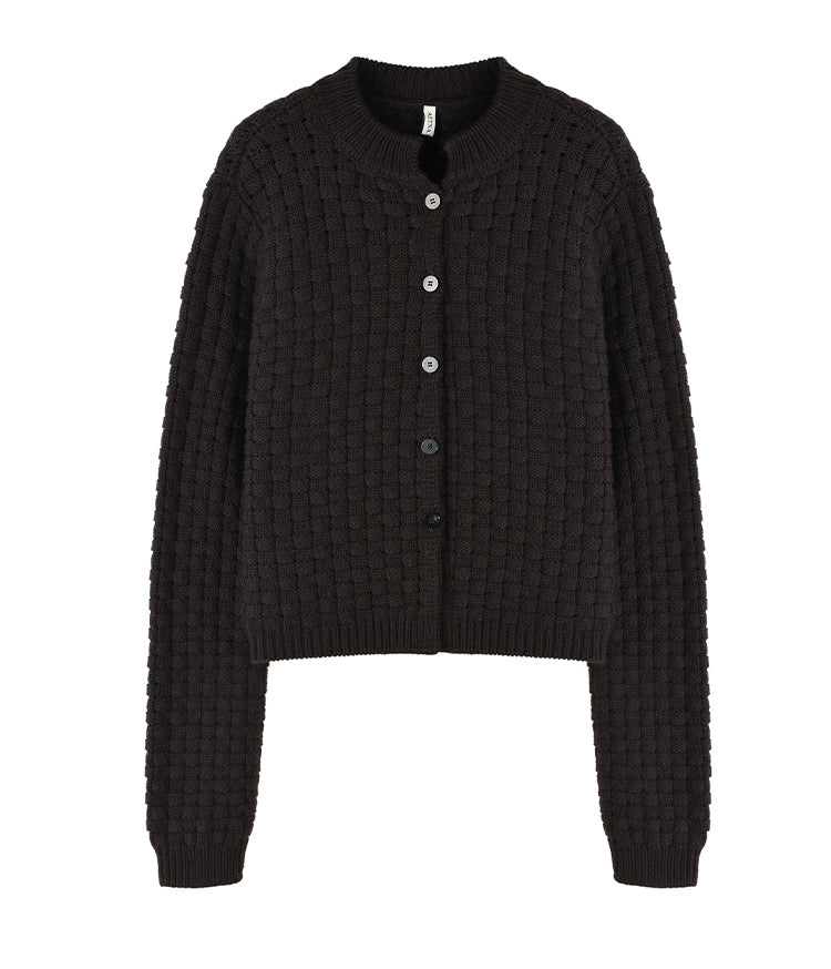 Plaid Short Cardigan Sweater