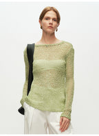 Solid Knitted Pullover Sweater