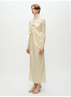 Yellow Tie Knot Suspender Dress