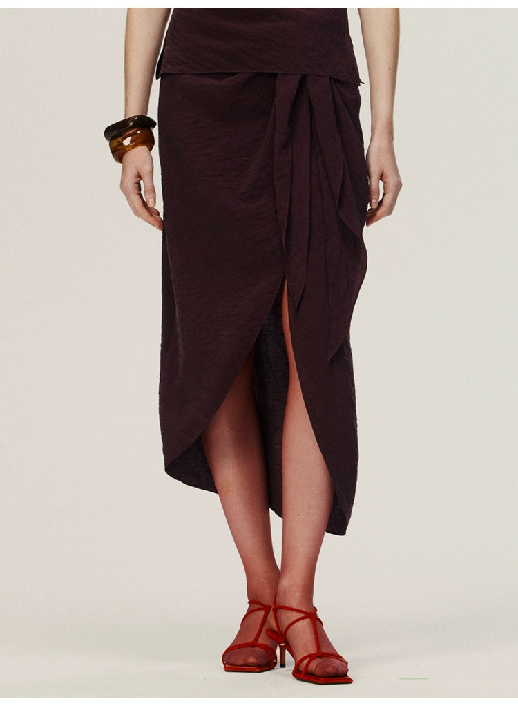 Purple Knot Long Skirt