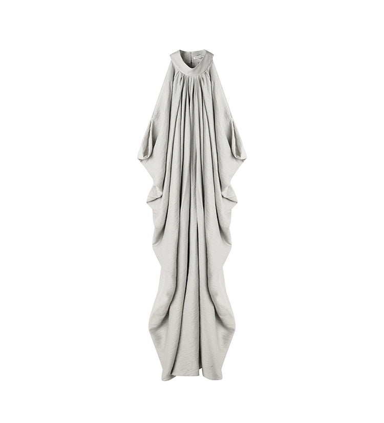 Gray Halter Loose Maxi Dress