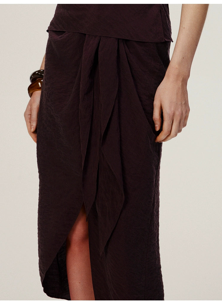 Purple Knot Long Skirt