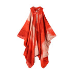 Red Print Halter Pleated Top