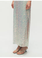 Sequins Halter Open Back Party Dress