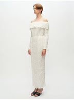 Off Shoulder Long Sleeve Maxi Dress