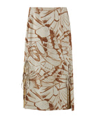 Tied Knot Butterfly Print Ankle Skirt