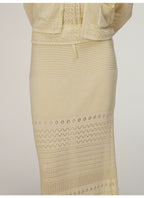 Yellow Straight Knitted Skirt