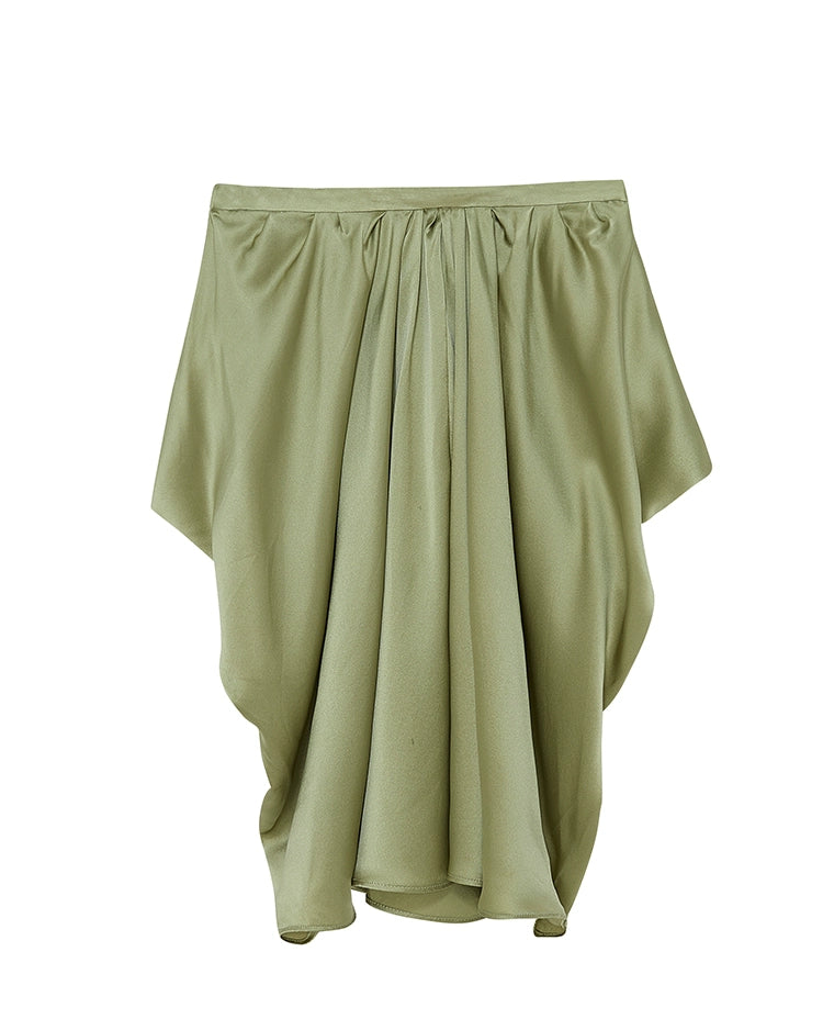Green Drape Tube Top