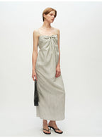 Striped Tie Knot Suspender Dress