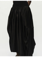 Ribbed Patchwork Silk Sleeveless Dress