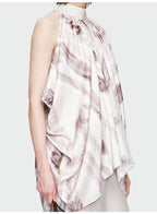 Print Halter Sleeveless Top