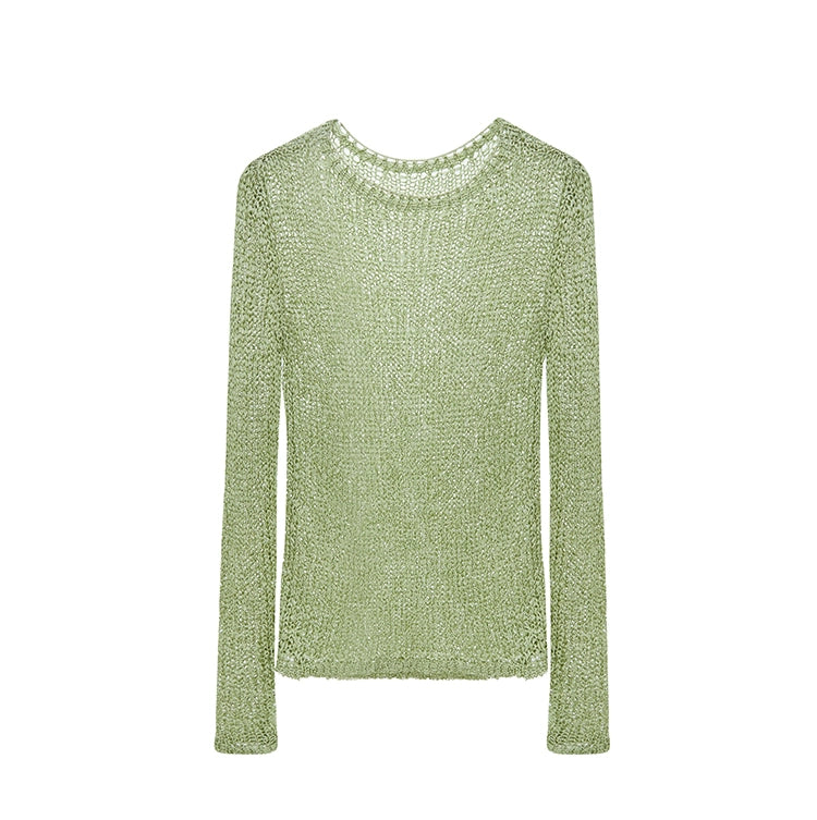 Solid Knitted Pullover Sweater