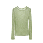 Solid Knitted Pullover Sweater