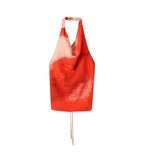 Red Print Halter Top