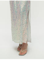 Sequins Halter Open Back Party Dress